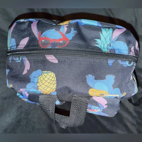Disney Stitch 16” Full-Size Backpack Pineapple & Ukulele Guitar Allover Print - Picture 5 of 16